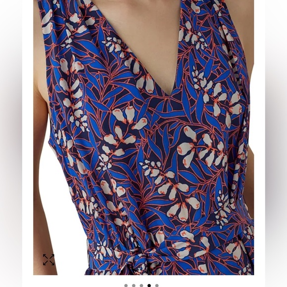 KAREN MILLEN Silk Wide-Leg Jumpsuit size 8 - Picture 4 of 13